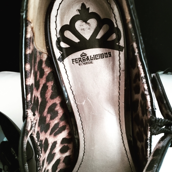 Fergalicious Black Excite T Strap Heels - Picture 2 of 6